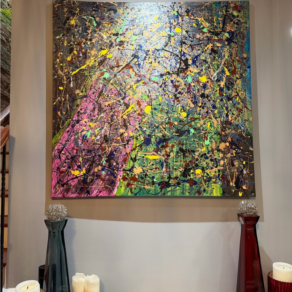 Abstract Multicolor Wall Art created by Nicole ( that’s me)